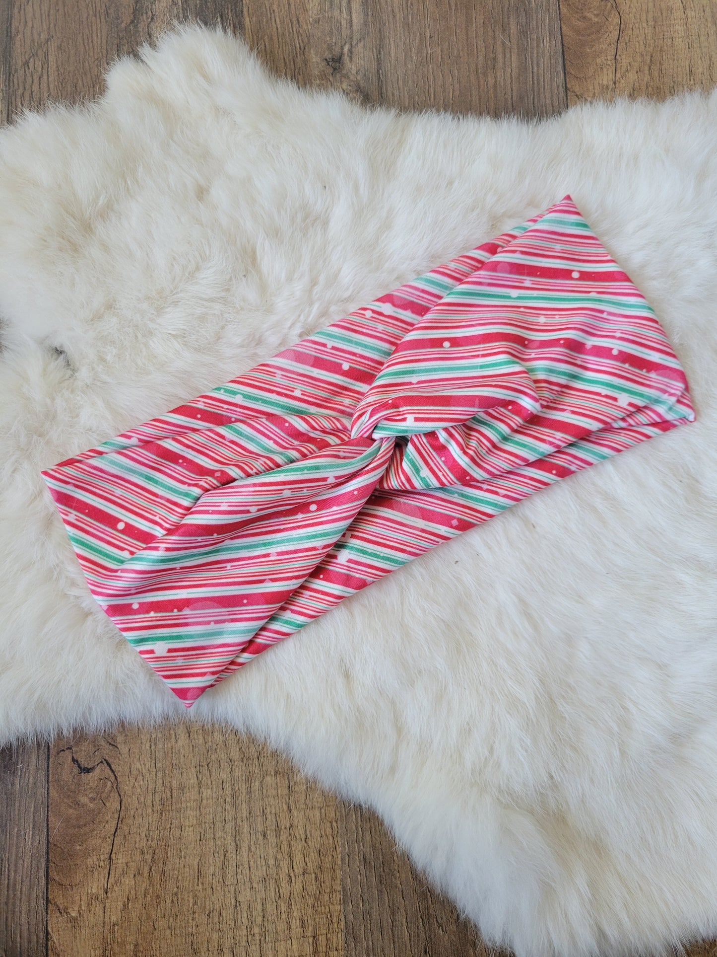 Green and red candy cane stripes