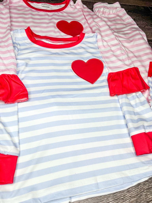 PREORDER: Stripe Embroidered Heart Set 12.30.24