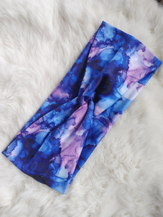 Purple and blue tie dye