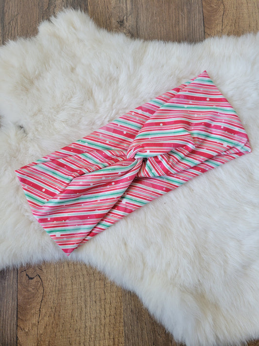 Green and red candy cane stripes