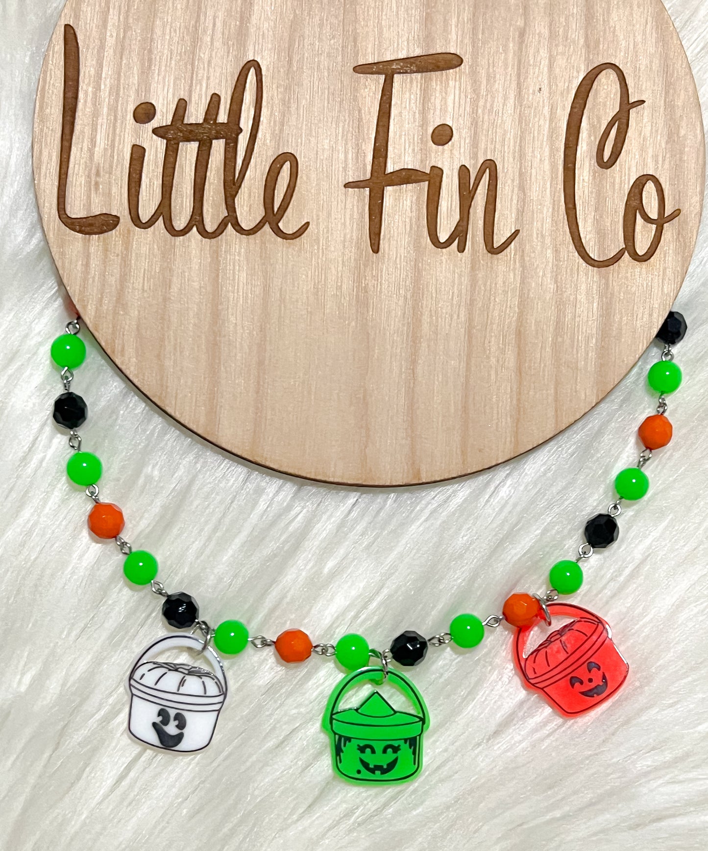 Boo Bucket Charm Necklace