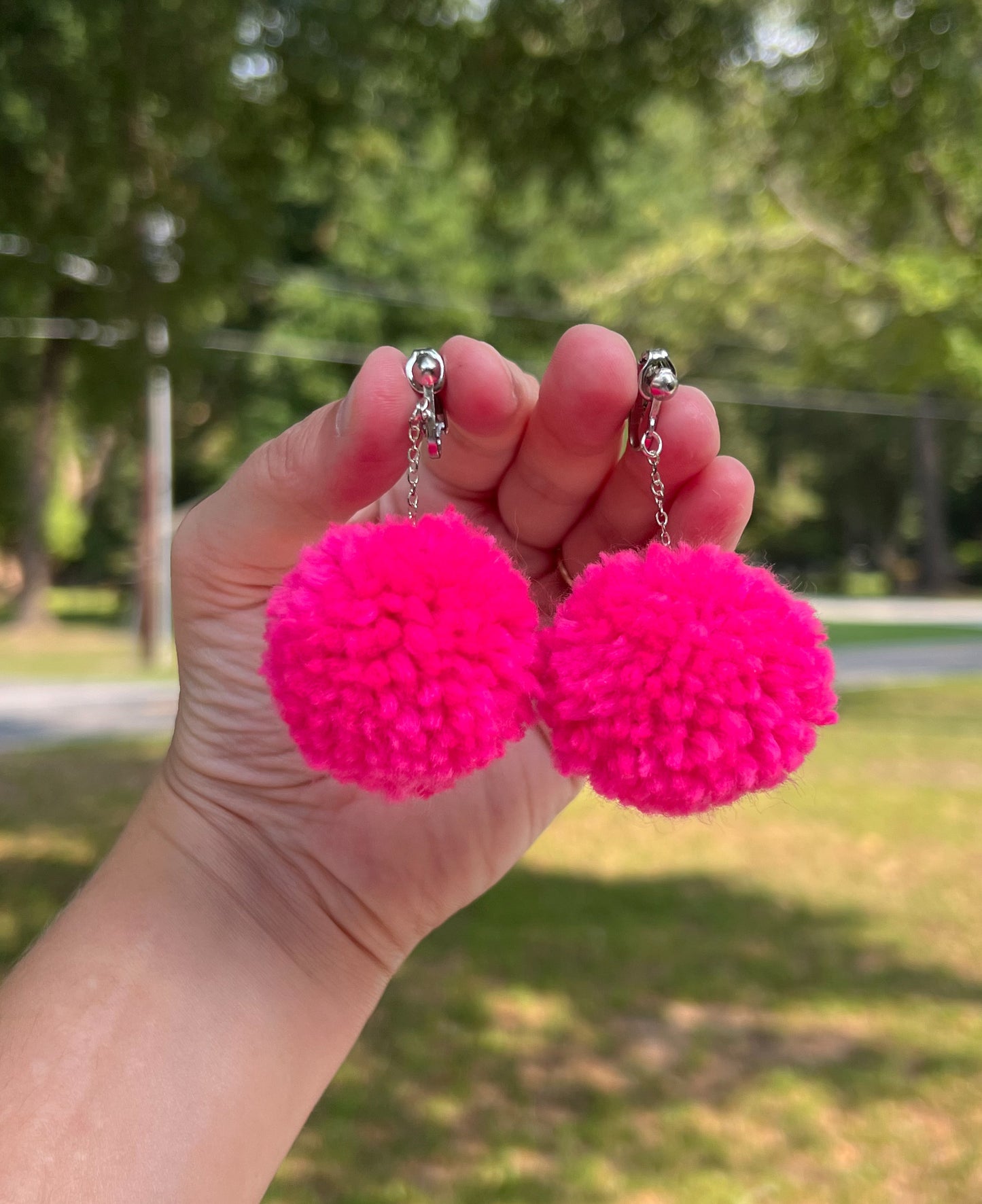 Pom Pom Earrings