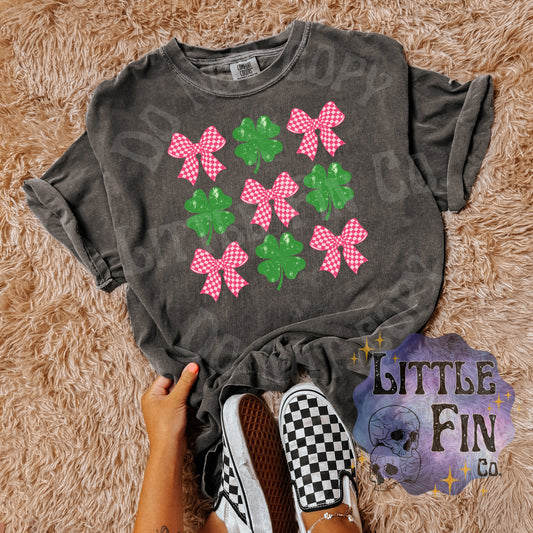 Coquette Shamrock Checkered Shirt (ADULT)