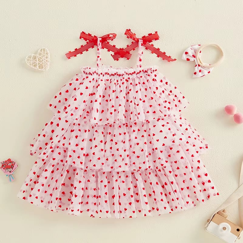 PREORDER: The Tilly Tiered Tulle and Heart Dress 12.23.24