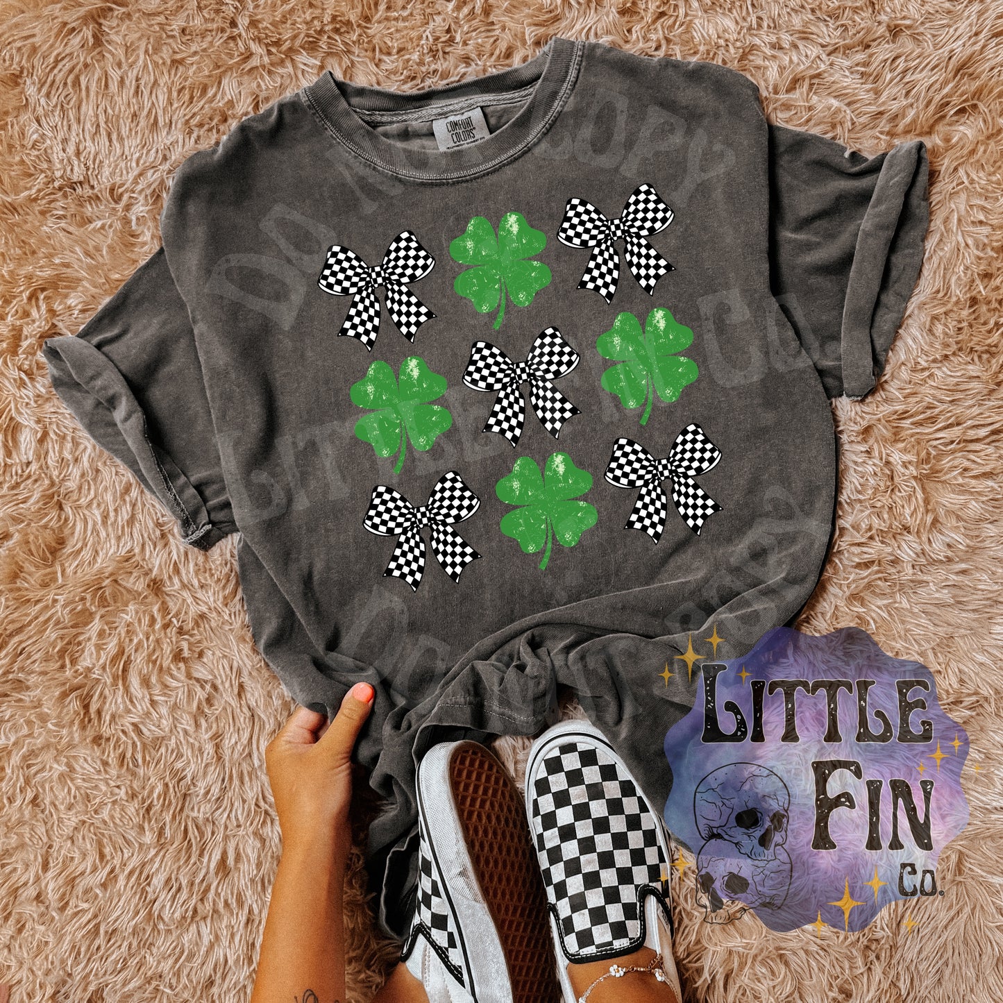 Coquette Shamrock Checkered Shirt (ADULT)