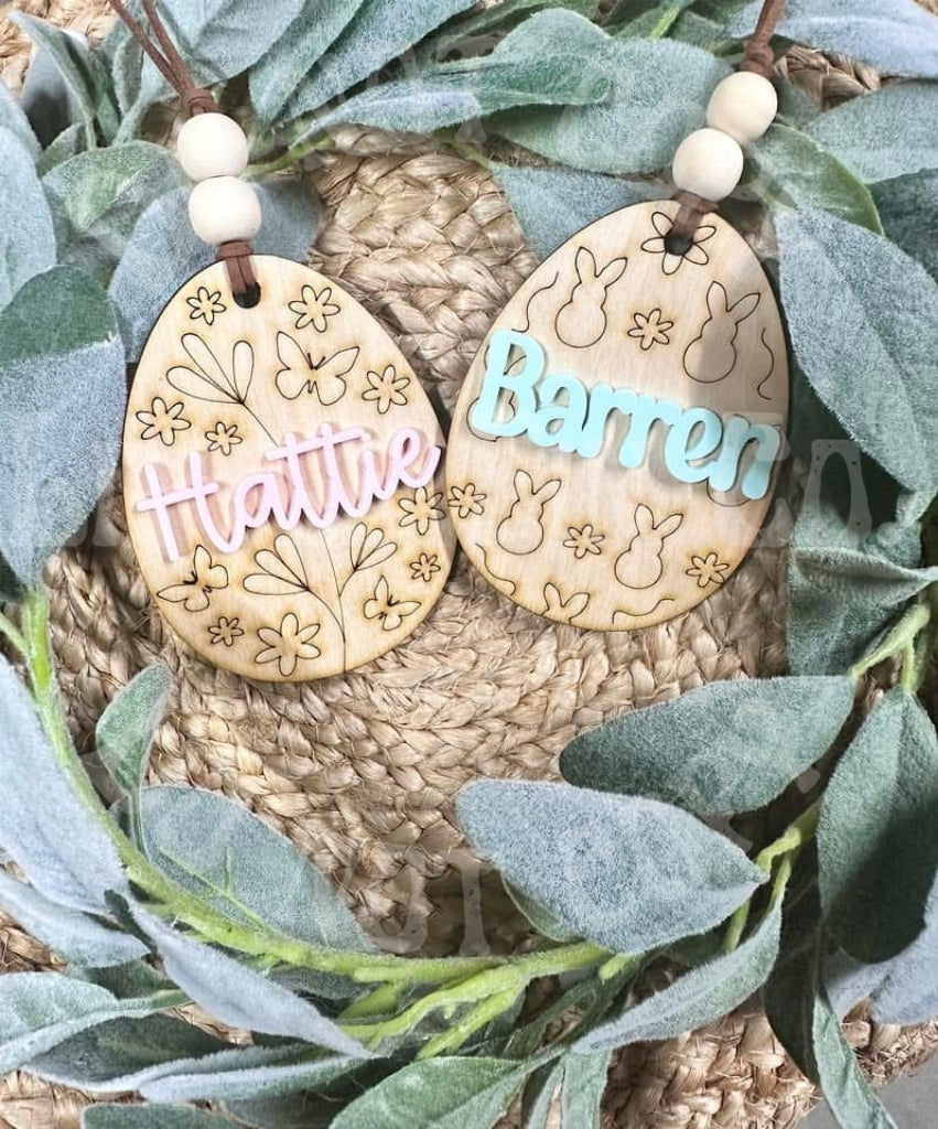 PREORDER- Custom Easter Egg Basket Tag