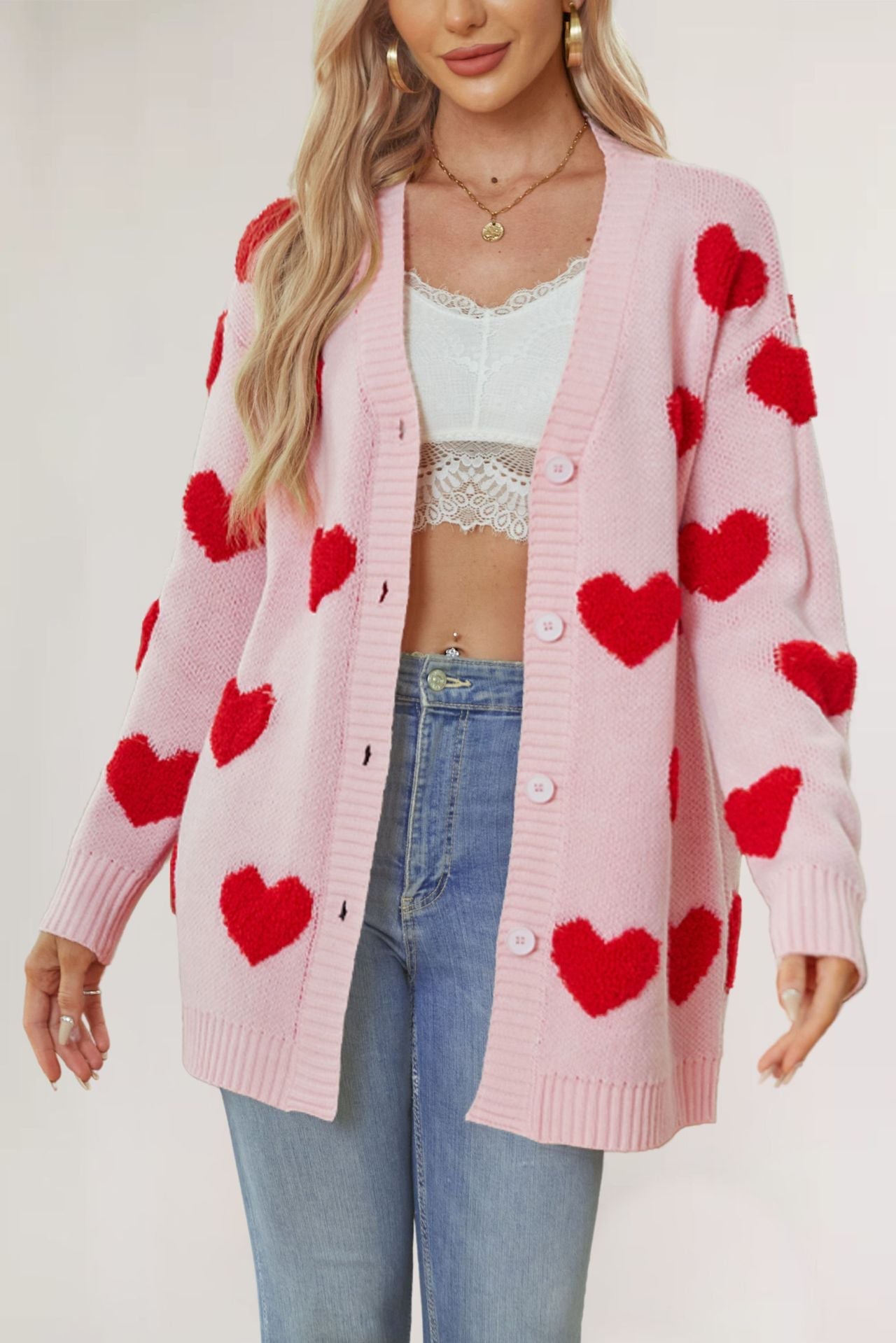 PREORDER: The Candi Button Heart Cardi 12.23.24