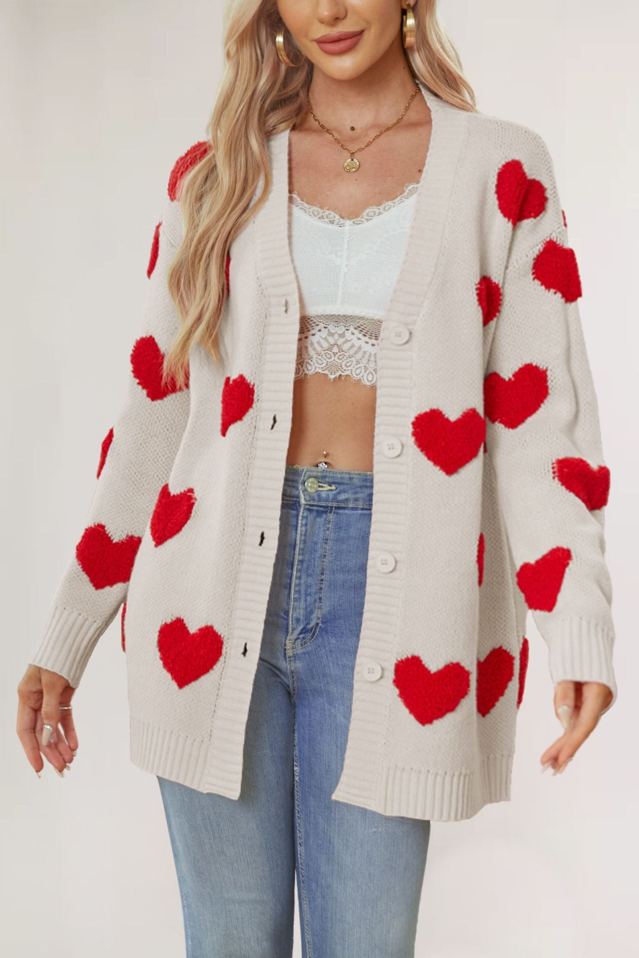 PREORDER: The Candi Button Heart Cardi 12.23.24