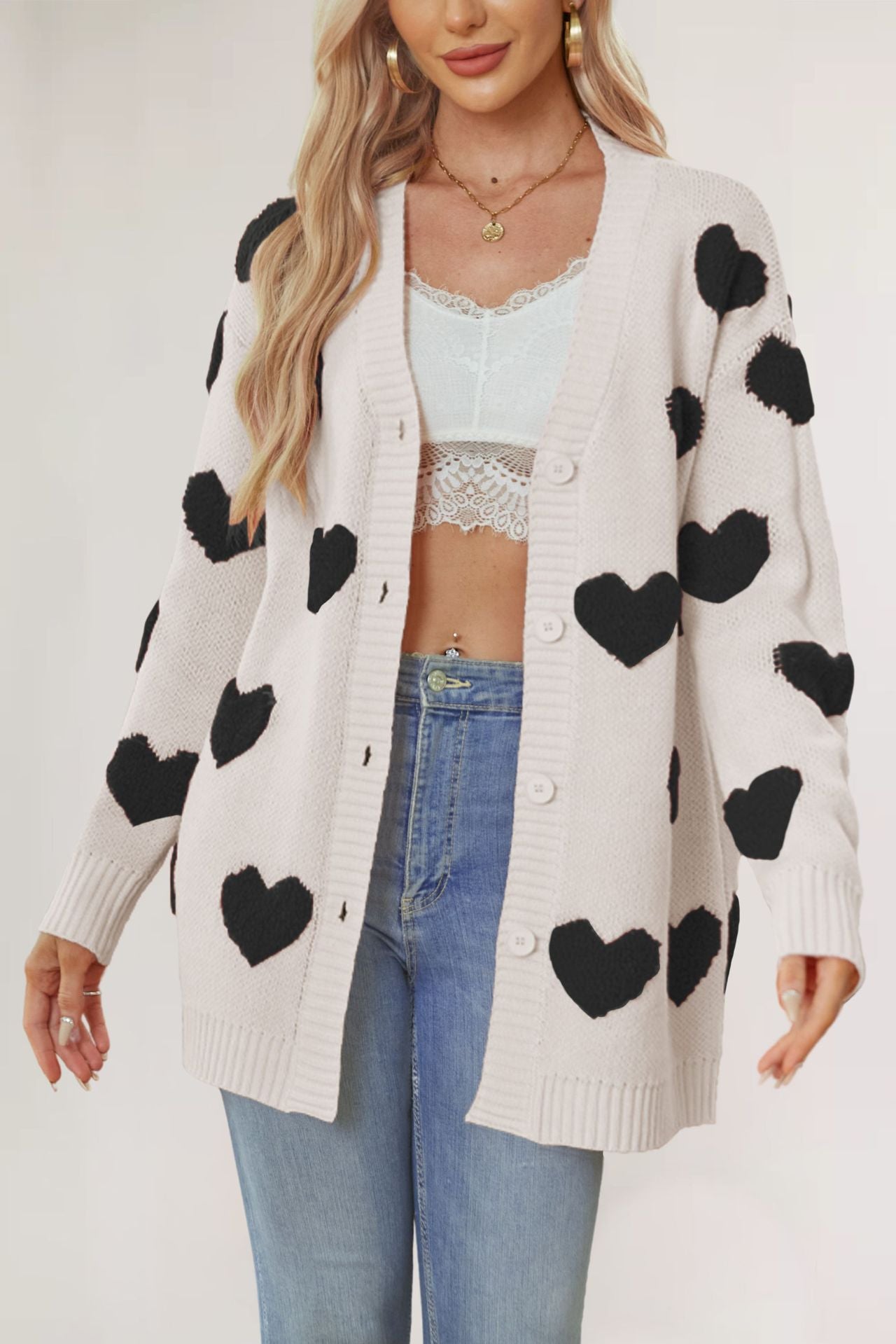 PREORDER: The Candi Button Heart Cardi 12.23.24